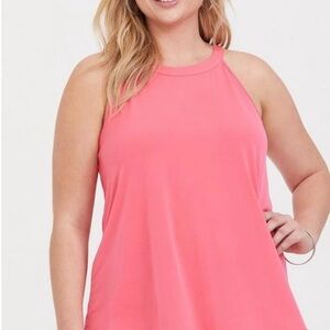Torrid Studio Knit High Neck Tank Pink